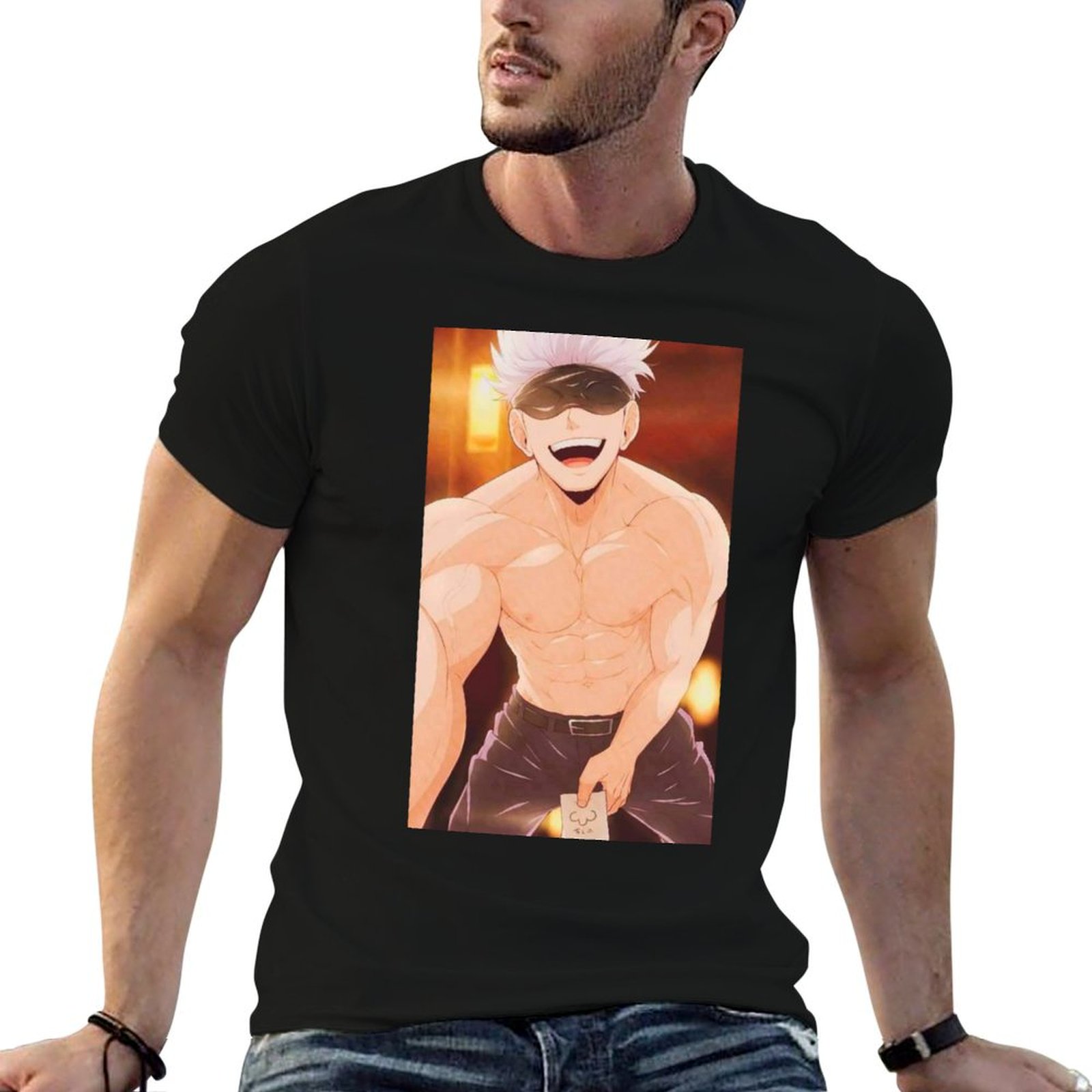Anime Merchandise For Men - Koszulki z motywem Gojo Satoru, męskie