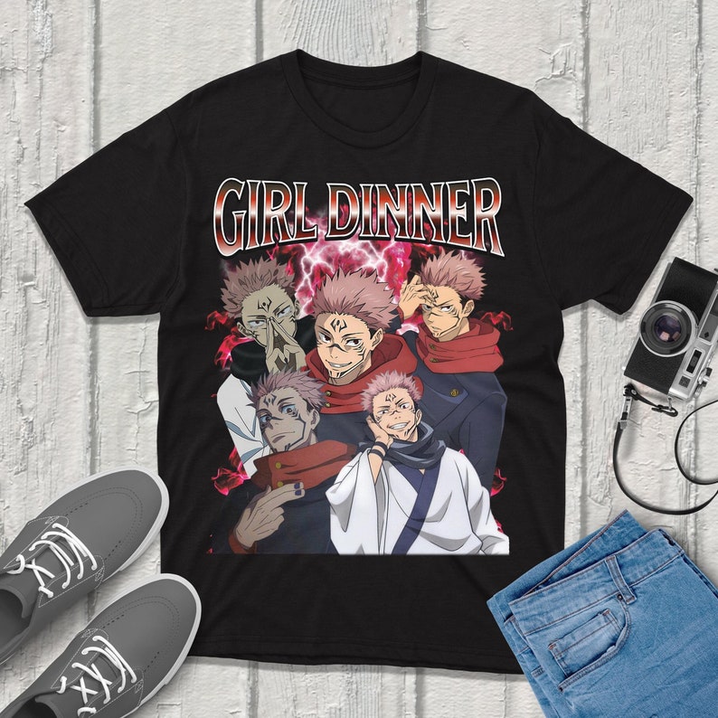 Anime Merchandise For Men - Koszulka Sukuna Jujutsu-Kaisen Streetwear Najwyższej jakości