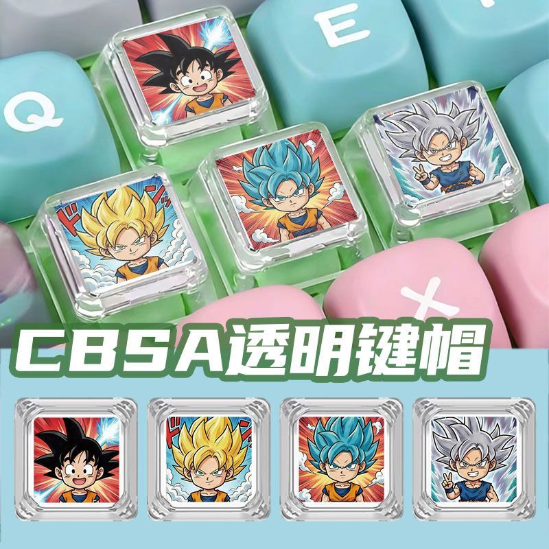 Keycap Artisan Anime - Klawisze Dragon Ball Super Saiyan, personalizowane