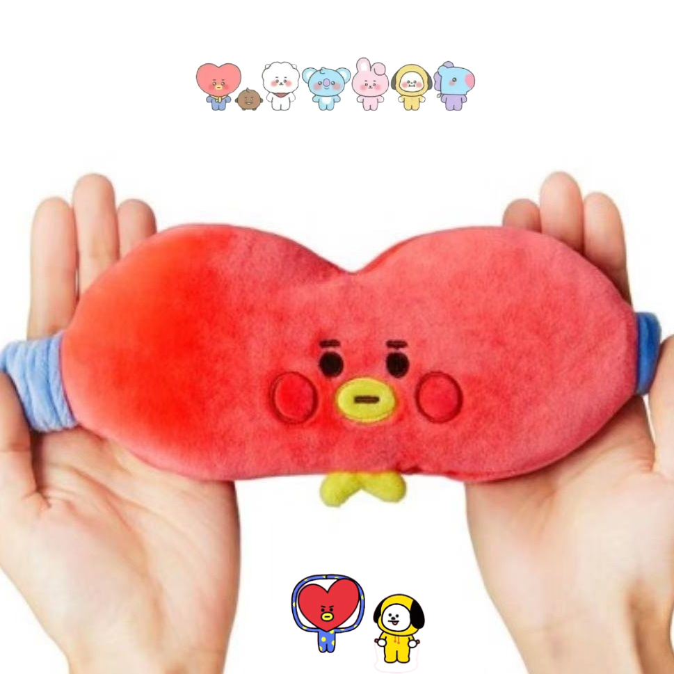 Anime Cosplay Merchandise - Maska na oczy BT21, urocza pluszowa