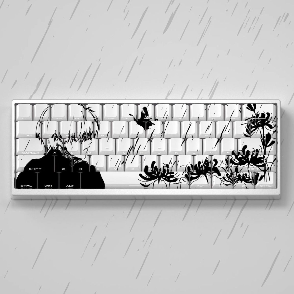 Keycap Artisan Anime - 130 Key Kaneki Ken Theme Keycaps