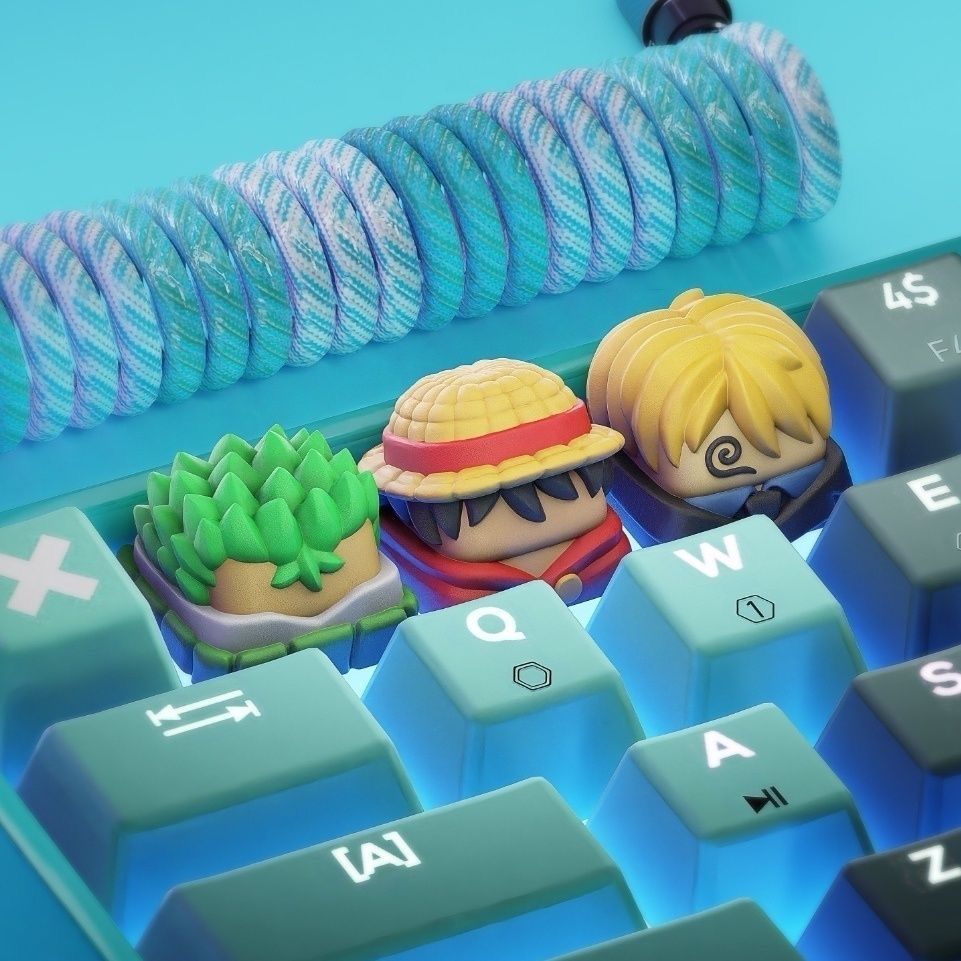 Keycap Artisan Anime - Nowe Kawaii ONE PIECE Luffy Keycaps