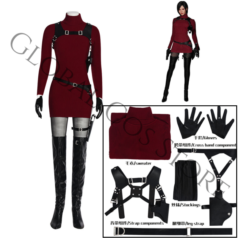 Kostium Ada Wong z Resident Ev – Cosplay Wig Colored recenzja i cena