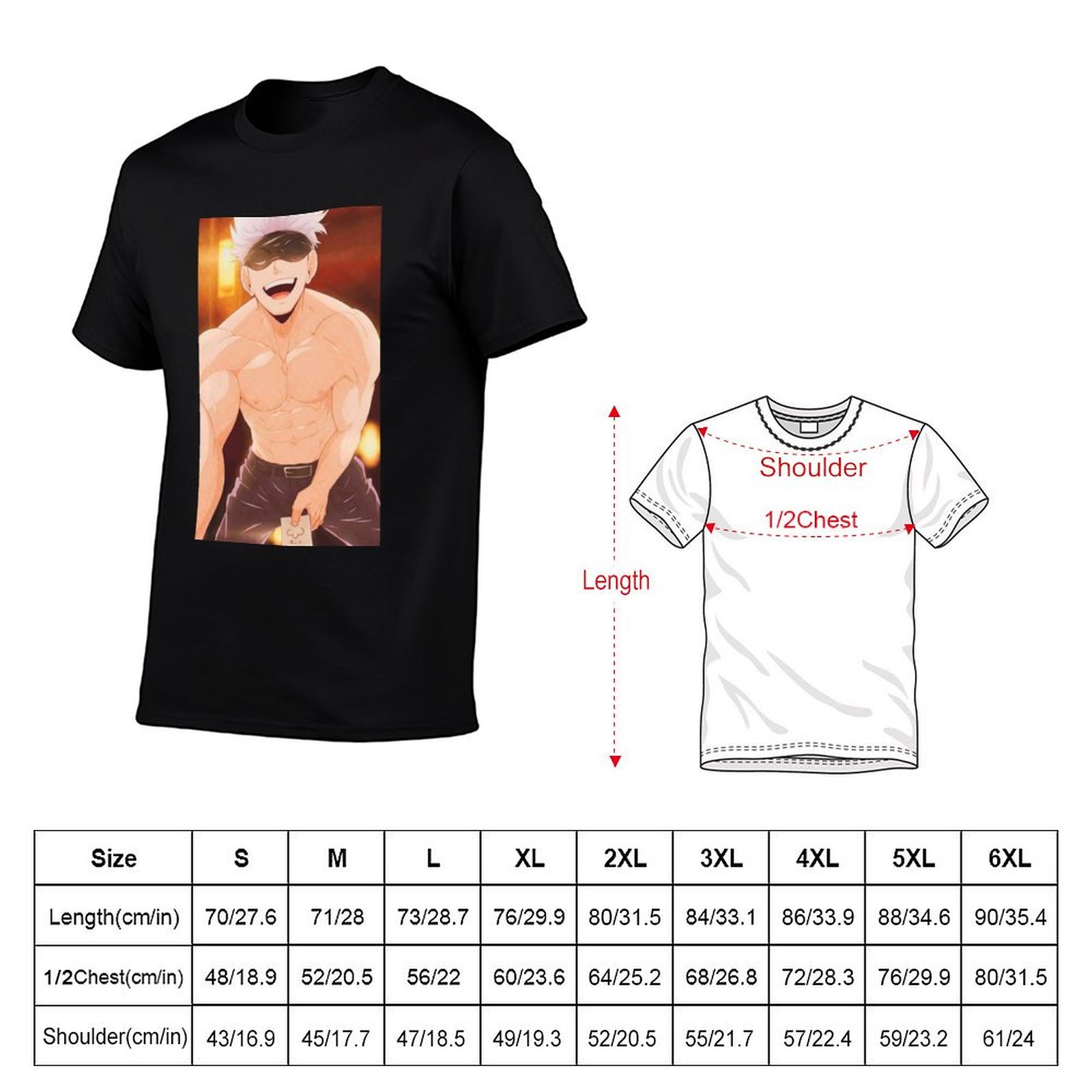 Koszulki z motywem Gojo Satoru – Anime Merchandise For Men recenzja i cena