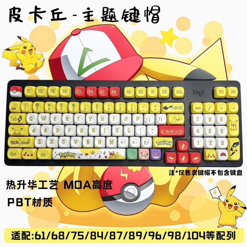 131 Klawisze/Zestaw Anime Poke – Keycap Artisan Anime recenzja i cena
