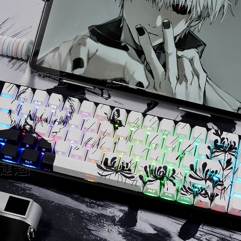 130 Key Kaneki Ken Theme Keyca – Keycap Artisan Anime recenzja i cena
